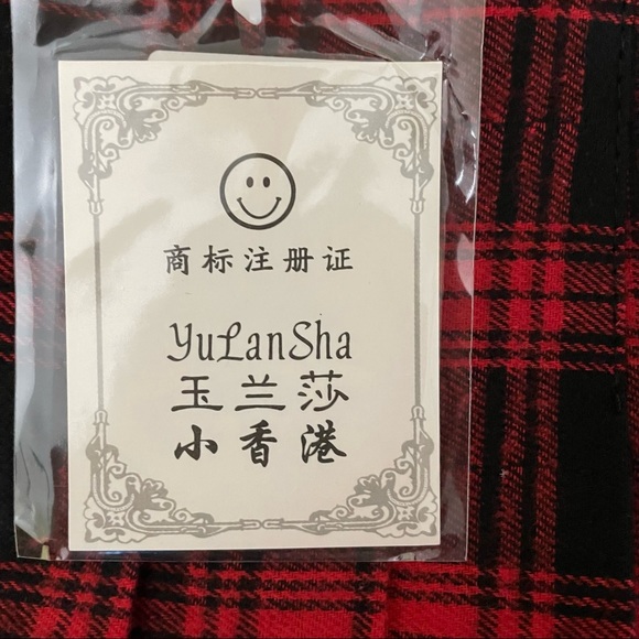 Red Plaid Pleated Skirt W/ Shorts Junior Small Xiao Xiang Gang NWT K POP aespa - Picture 9 of 13